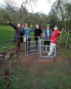 Installing new gates with Shropshire Council Rights of Way team 
